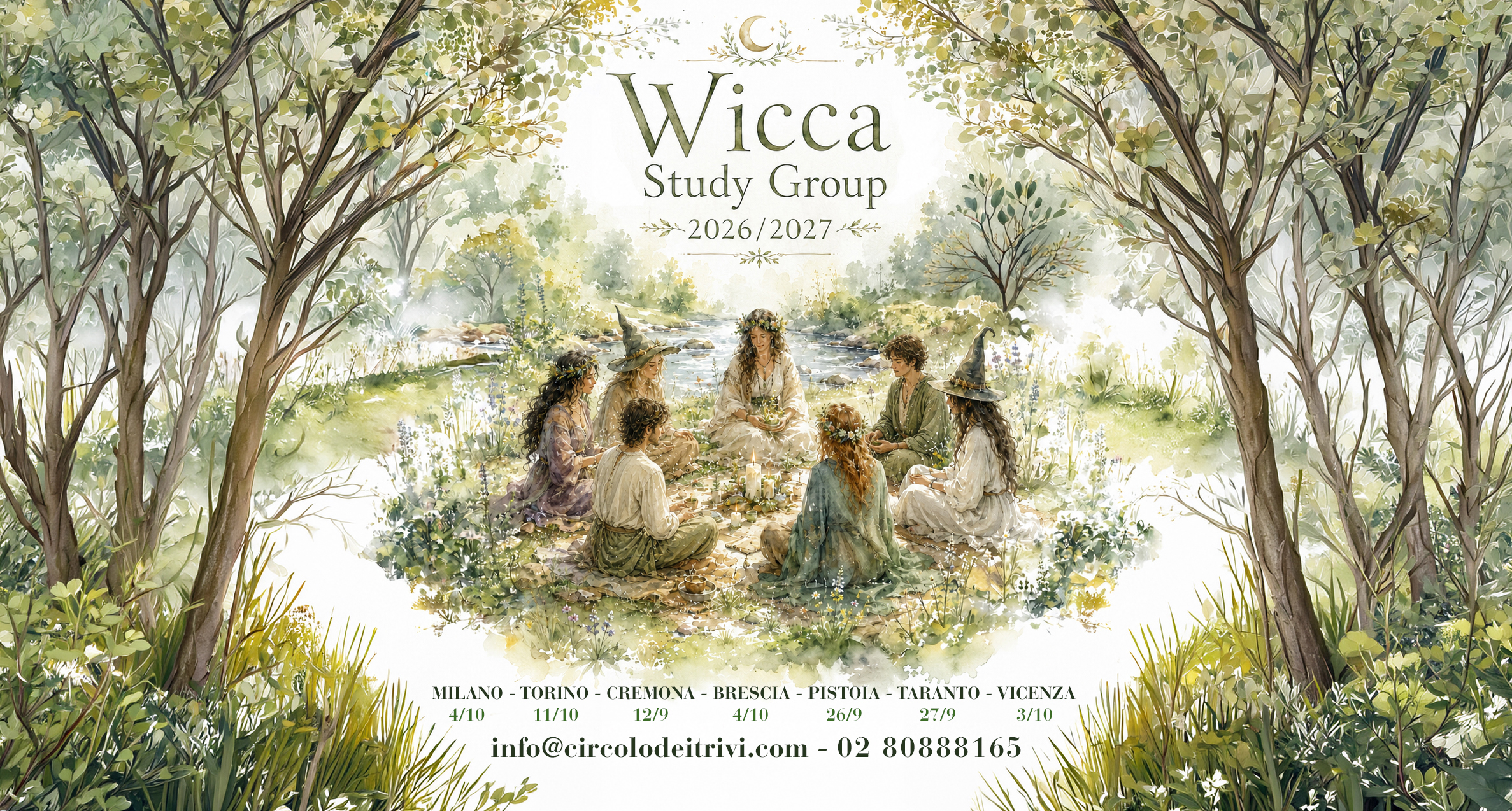 Wicca Study Group 2026/2027 con sedi, date e contatti